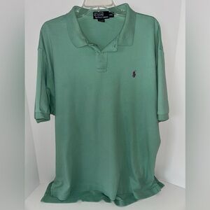 Polo Ralph Lauren VINTAGE teal SOFT cotton short sleeve polo mens size XXL